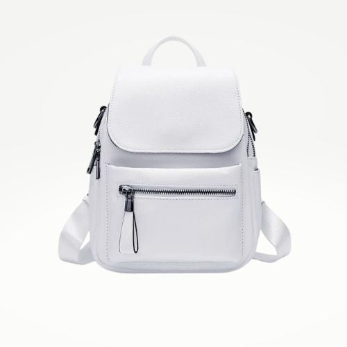 Le Sac à Dos Blanc en Cuir