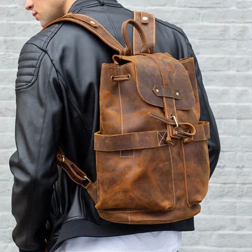 Le Sac à Dos pour Homme en Cuir Vintage