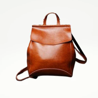 Le Sac à Dos en Cuir Marron pour Femme